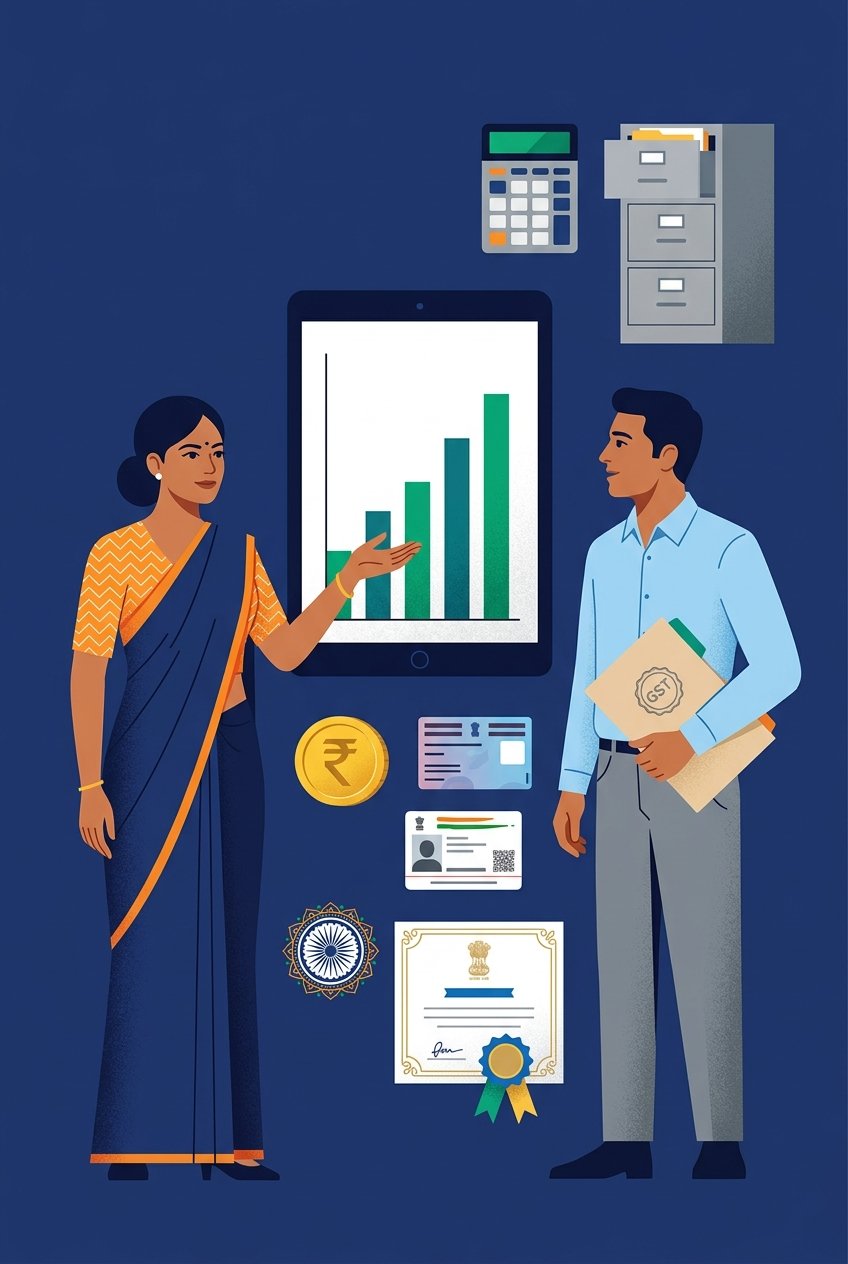 Indian chartered accountants handling tax and GST compliance